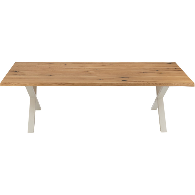 Pied de table à manger Croix en Métal Blanc Victoria (Lot de 2) - 4