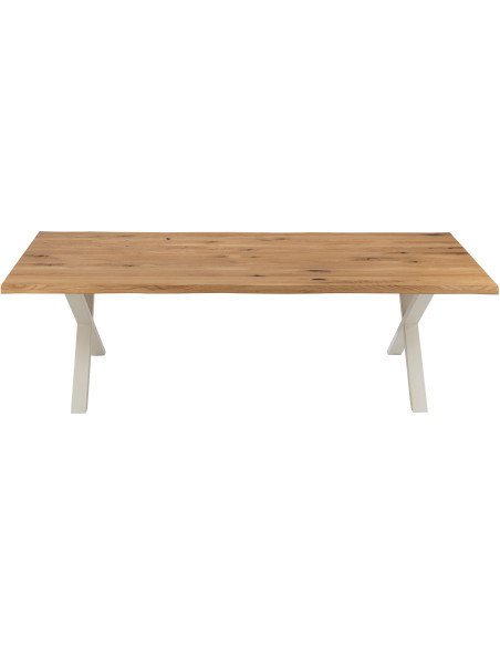 Pied de table à manger Croix en Métal Blanc Victoria (Lot de 2) - 4