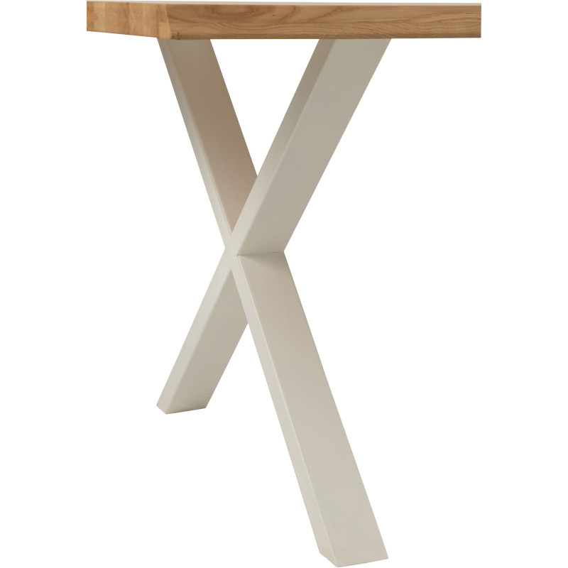 Pied de table à manger Croix en Métal Blanc Victoria (Lot de 2) - 6