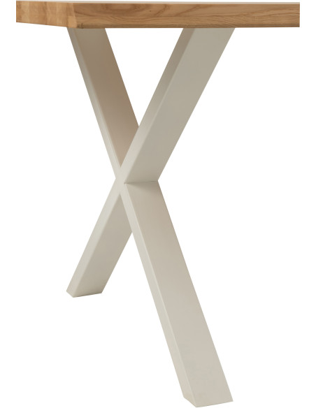 Pied de table à manger Croix en Métal Blanc Victoria (Lot de 2) - 6