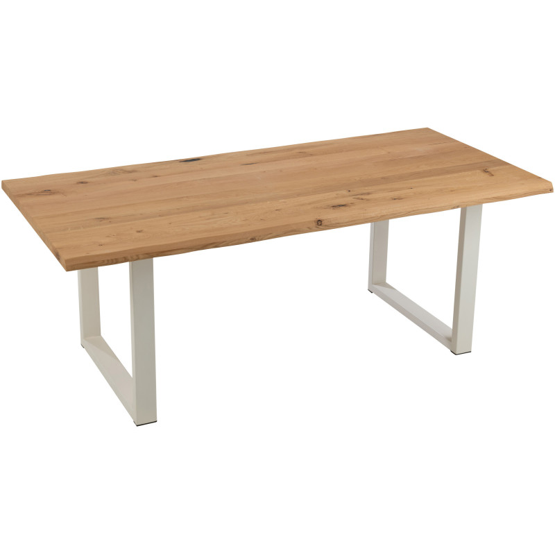 Pied de table à manger Rectangulaire en Métal Blanc Victorian (Lot de 2) - 2