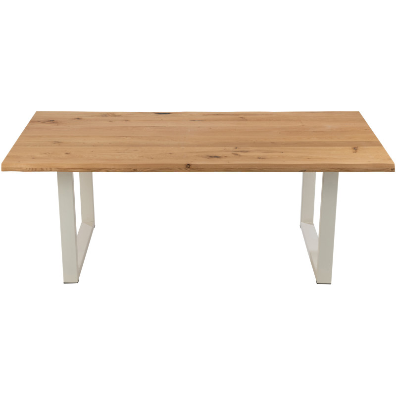 Pied de table à manger Rectangulaire en Métal Blanc Victorian (Lot de 2) - 3