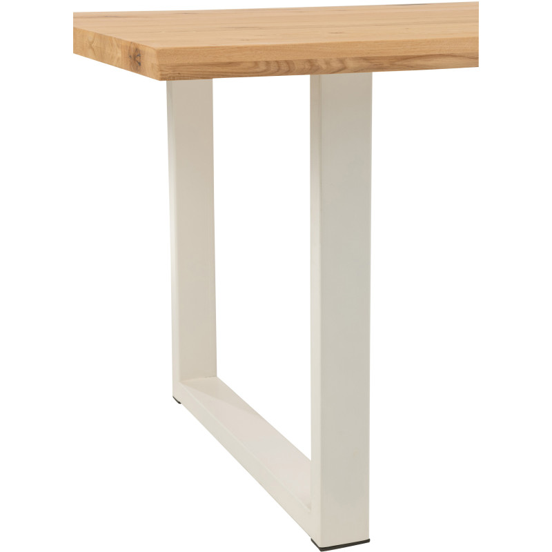 Pied de table à manger Rectangulaire en Métal Blanc Victorian (Lot de 2) - 5