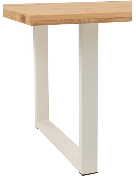 Pied de table à manger Rectangulaire en Métal Blanc Victorian (Lot de 2) - 5
