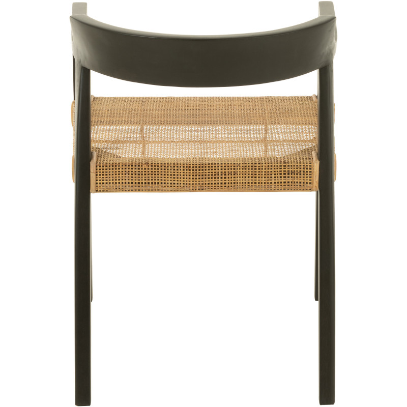 Fauteuil de table en Bois de teck Noir Marron Emma - 4