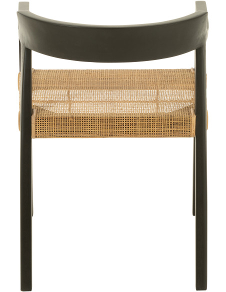 Fauteuil de table en Bois de teck Noir Marron Emma - 4