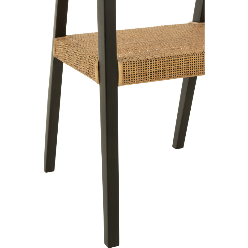 Fauteuil de table en Bois de teck Noir Marron Emma - 5