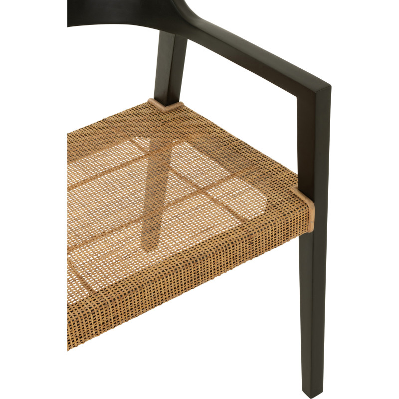 Fauteuil de table en Bois de teck Noir Marron Emma - 6