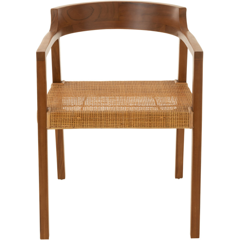 Fauteuil de table en Bois de teck Marron Emma - 3