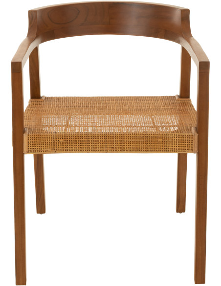 Fauteuil de table en Bois de teck Marron Emma - 3