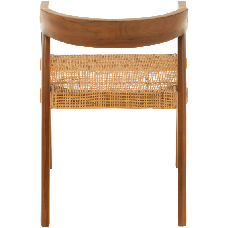 Fauteuil de table en Bois de teck Marron Emma - 5