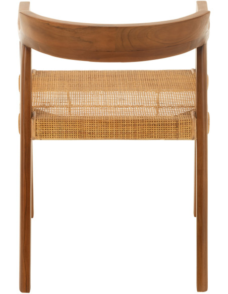 Fauteuil de table en Bois de teck Marron Emma - 5