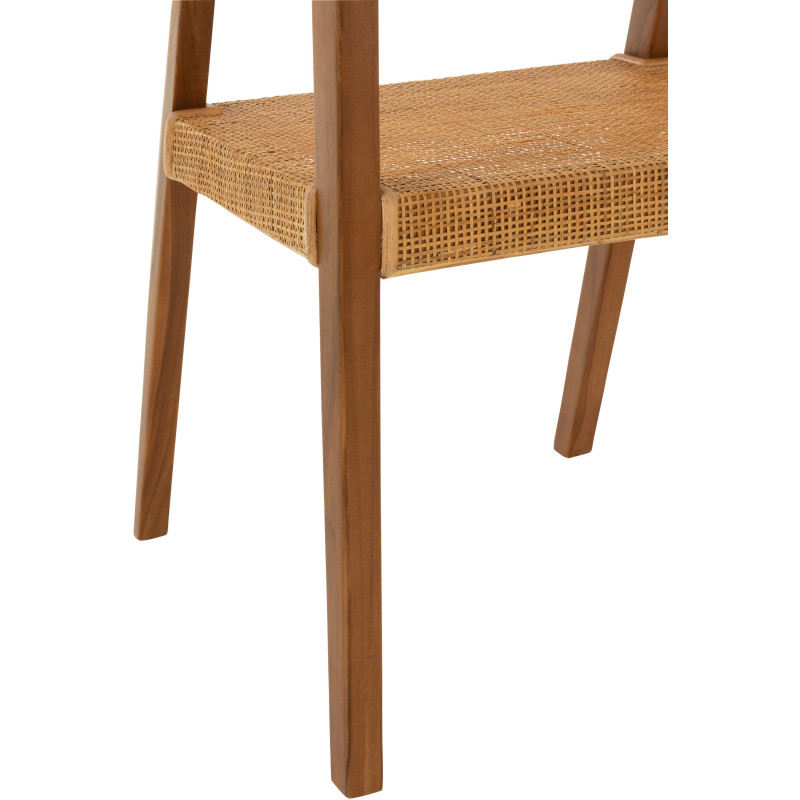 Fauteuil de table en Bois de teck Marron Emma - 6