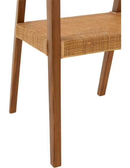 Fauteuil de table en Bois de teck Marron Emma - 6