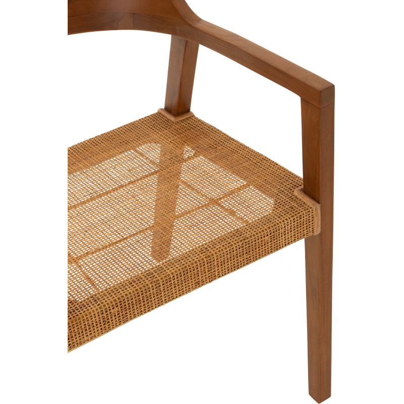 Fauteuil de table en Bois de teck Marron Emma - 7
