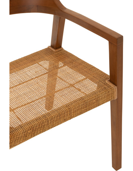 Fauteuil de table en Bois de teck Marron Emma - 7