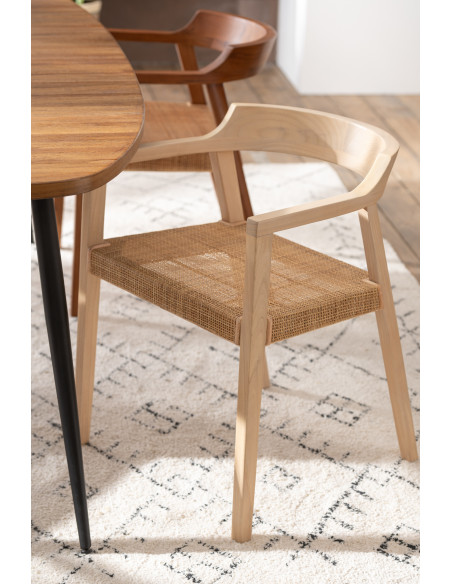 Fauteuil de table en Bois de teck Naturel Emma - 2