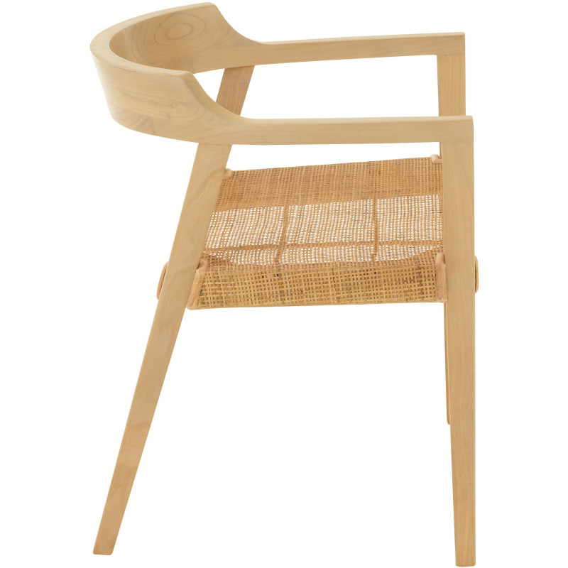 Fauteuil de table en Bois de teck Naturel Emma - 4
