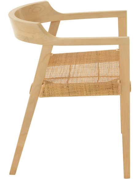 Fauteuil de table en Bois de teck Naturel Emma - 4