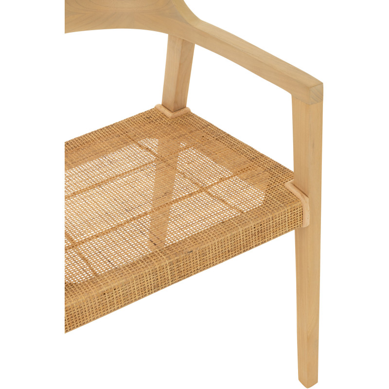 Fauteuil de table en Bois de teck Naturel Emma - 7