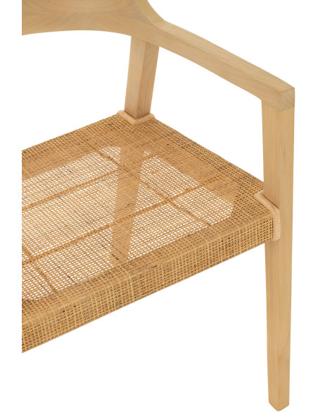 Fauteuil de table en Bois de teck Naturel Emma - 7