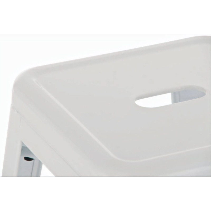 Tabouret de bar indus en Métal Blanc Narlix - 3