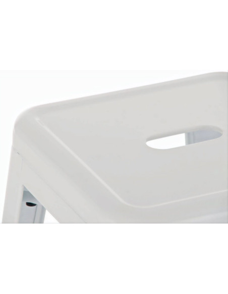 Tabouret de bar indus en Métal Blanc Narlix - 3