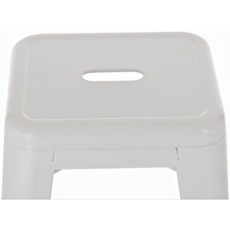 Tabouret de bar indus en Métal Blanc Narlix - 4