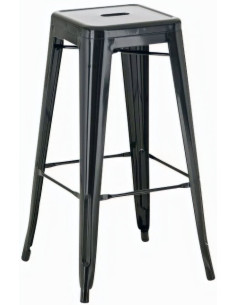 Tabouret de bar indus en Métal Noir Narlix - 1