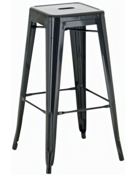 Tabouret de bar indus en Métal Noir Narlix - 1