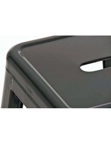 Tabouret de bar indus en Métal Noir Narlix - 3