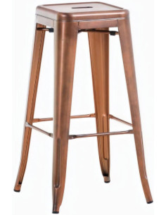 Tabouret de bar indus en Métal Cuivré Narlix - 1