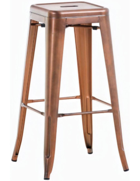 Tabouret de bar indus en Métal Cuivré Narlix - 1