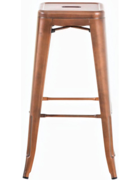 Tabouret de bar indus en Métal Cuivré Narlix - 2