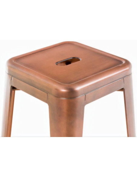 Tabouret de bar indus en Métal Cuivré Narlix - 3