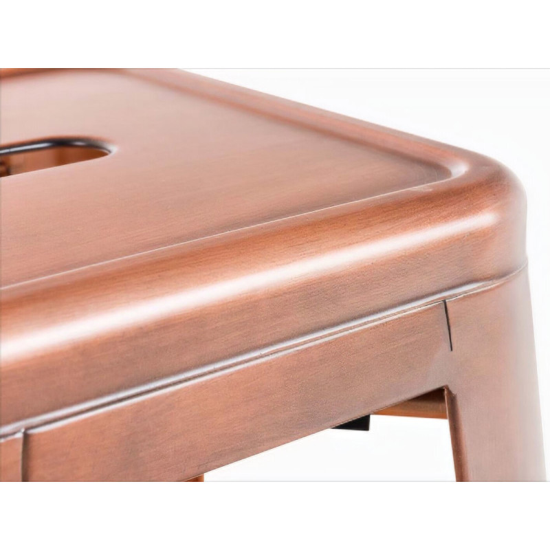 Tabouret de bar indus en Métal Cuivré Narlix - 4