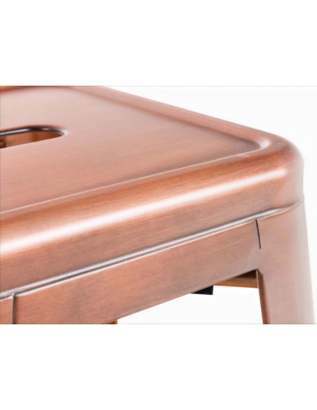 Tabouret de bar indus en Métal Cuivré Narlix - 4