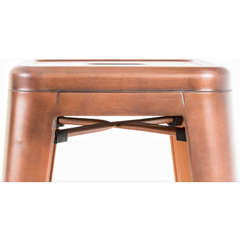 Tabouret de bar indus en Métal Cuivré Narlix - 5
