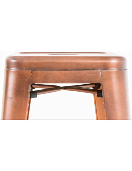 Tabouret de bar indus en Métal Cuivré Narlix - 5