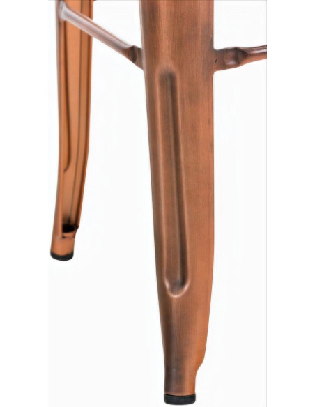 Tabouret de bar indus en Métal Cuivré Narlix - 6