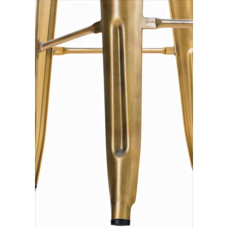 Tabouret de bar indus en Métal Doré Narlix - 6