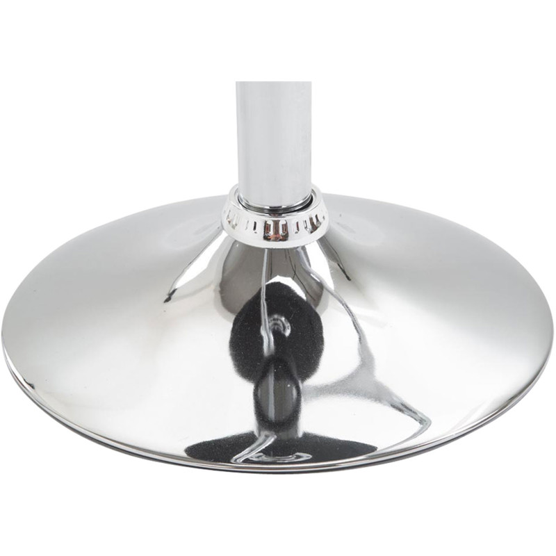 Tabouret de bar moderne chic en Polyuréthane Noir Métal Argenté Zerion - 7