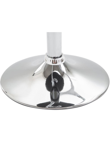 Tabouret de bar moderne chic en Polyuréthane Noir Métal Argenté Zerion - 7