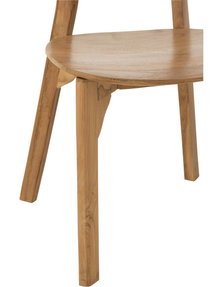 Chaise en Bois de teck Naturel Rotin Naturel Cacahouète - 5