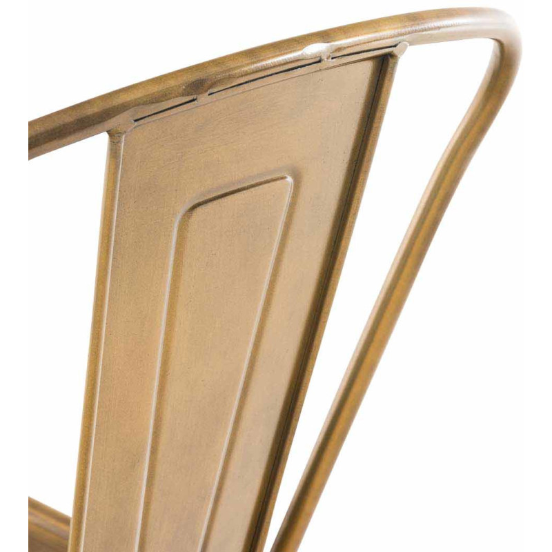 Tabouret de bar industriel en Métal Doré Felrae - 7