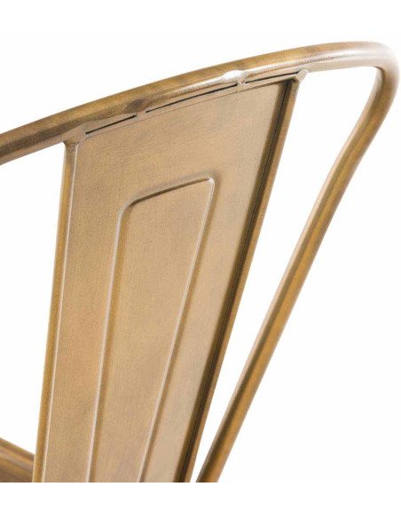 Tabouret de bar industriel en Métal Doré Felrae - 7