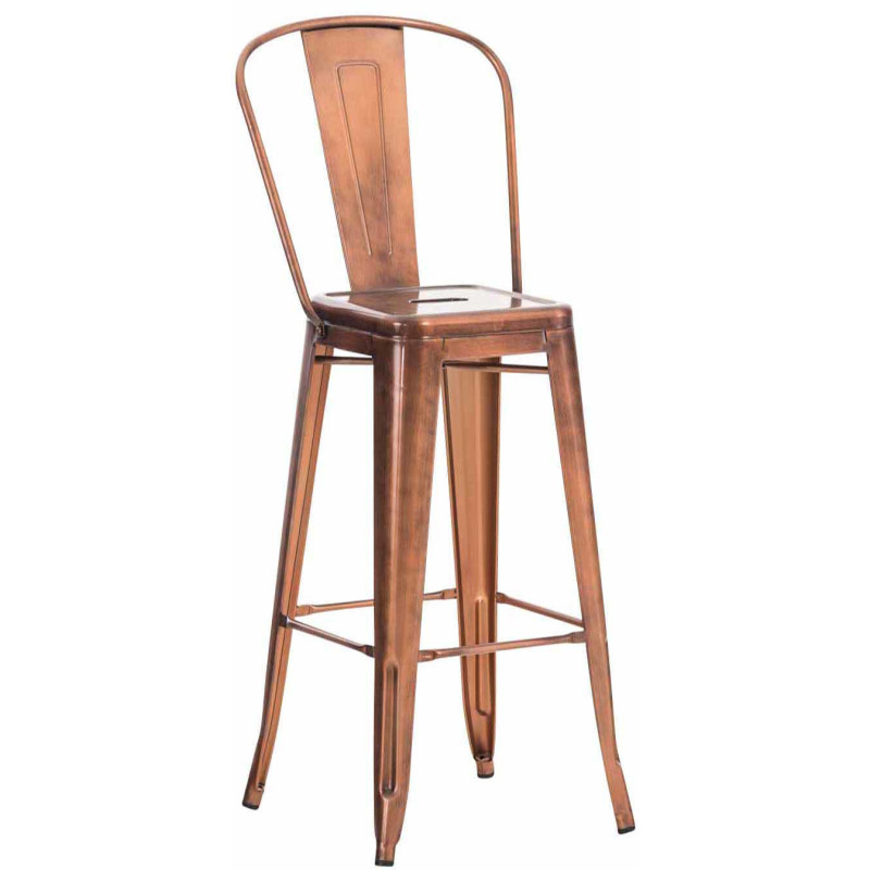 Tabouret de bar industriel en Métal Cuivré Felrae - 1