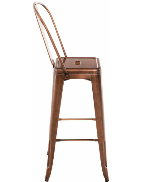 Tabouret de bar industriel en Métal Cuivré Felrae - 2