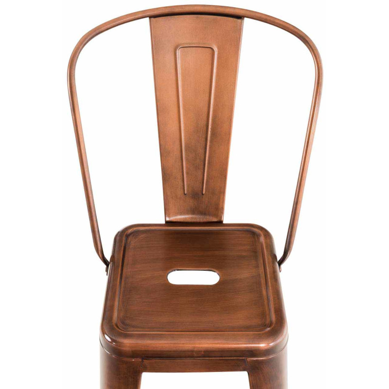 Tabouret de bar industriel en Métal Cuivré Felrae - 4