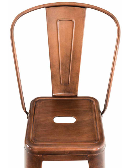 Tabouret de bar industriel en Métal Cuivré Felrae - 4